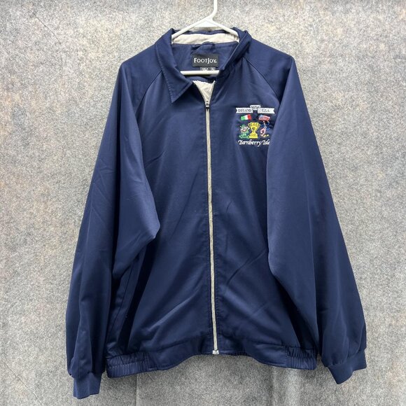 Footjoy Sweater Men Extra Large Jacket Blue Navy Full Zip Turnberry Isle Logo - Picture 1 of 13